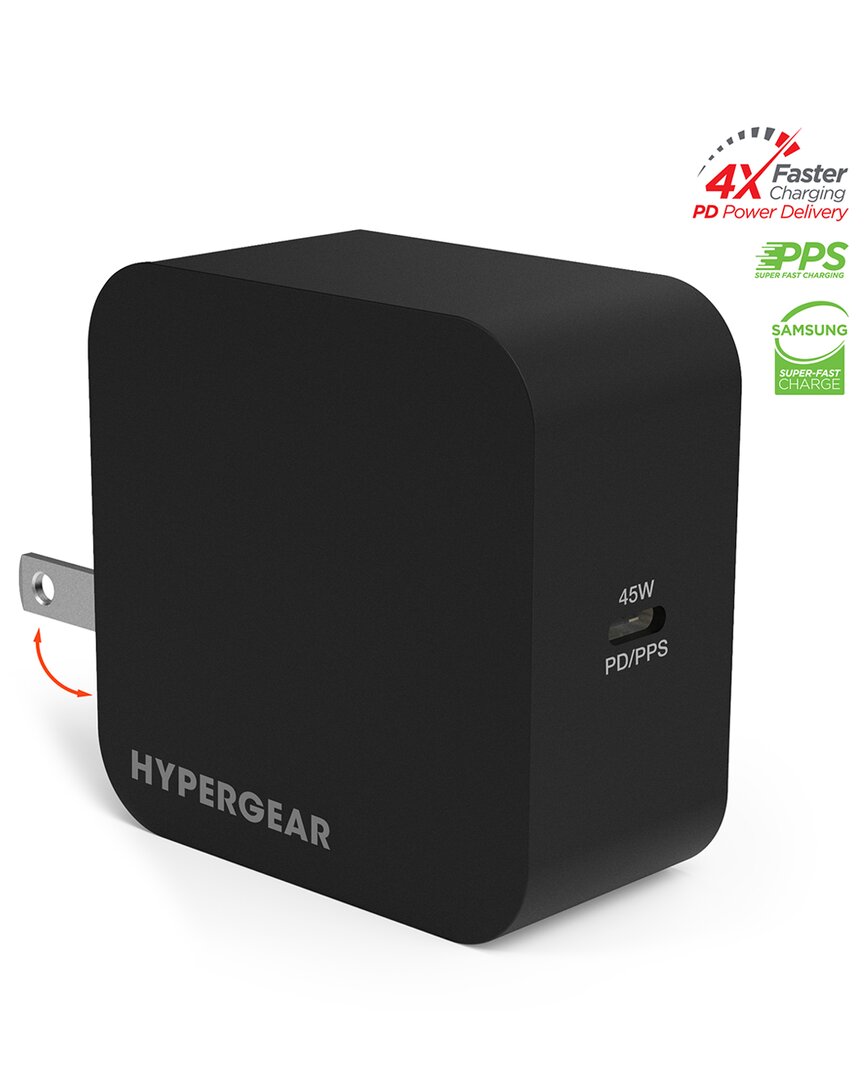 Hypergear Speedboost 65w Usb-c Pd/pps Laptop Charger In Black