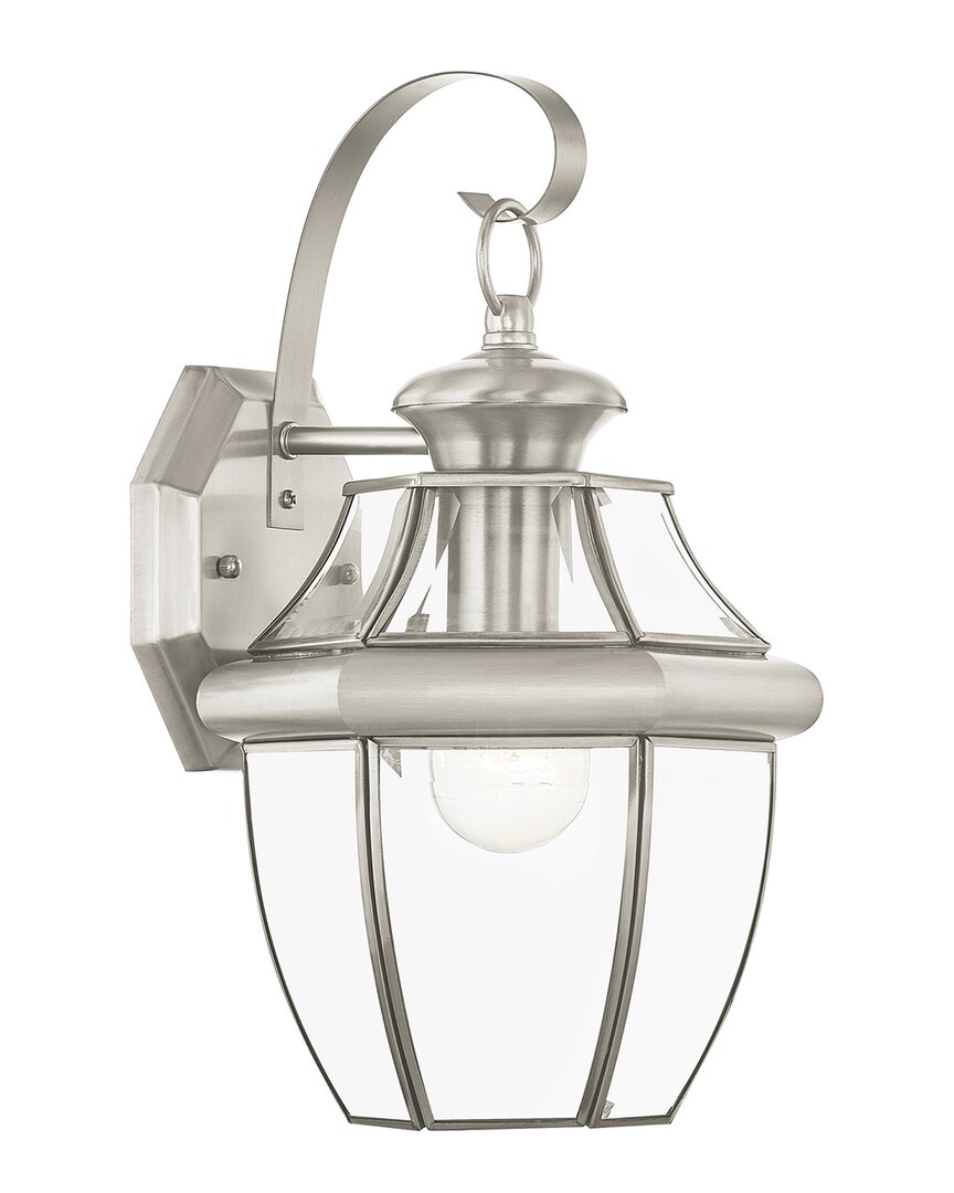 Livex Lighting Livex Monterey 1-light Bn Outdoor Wall Lantern In Metallic
