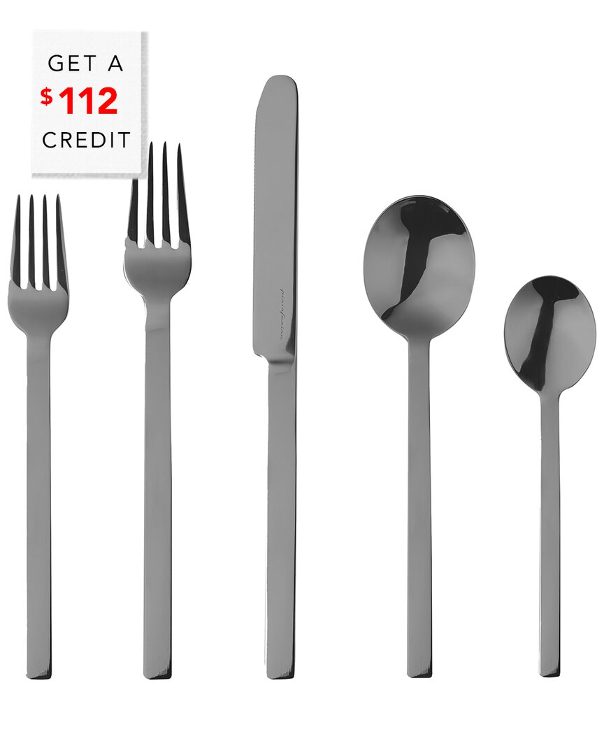 Mepra Stile Oro Nero 20-piece Flatware Set