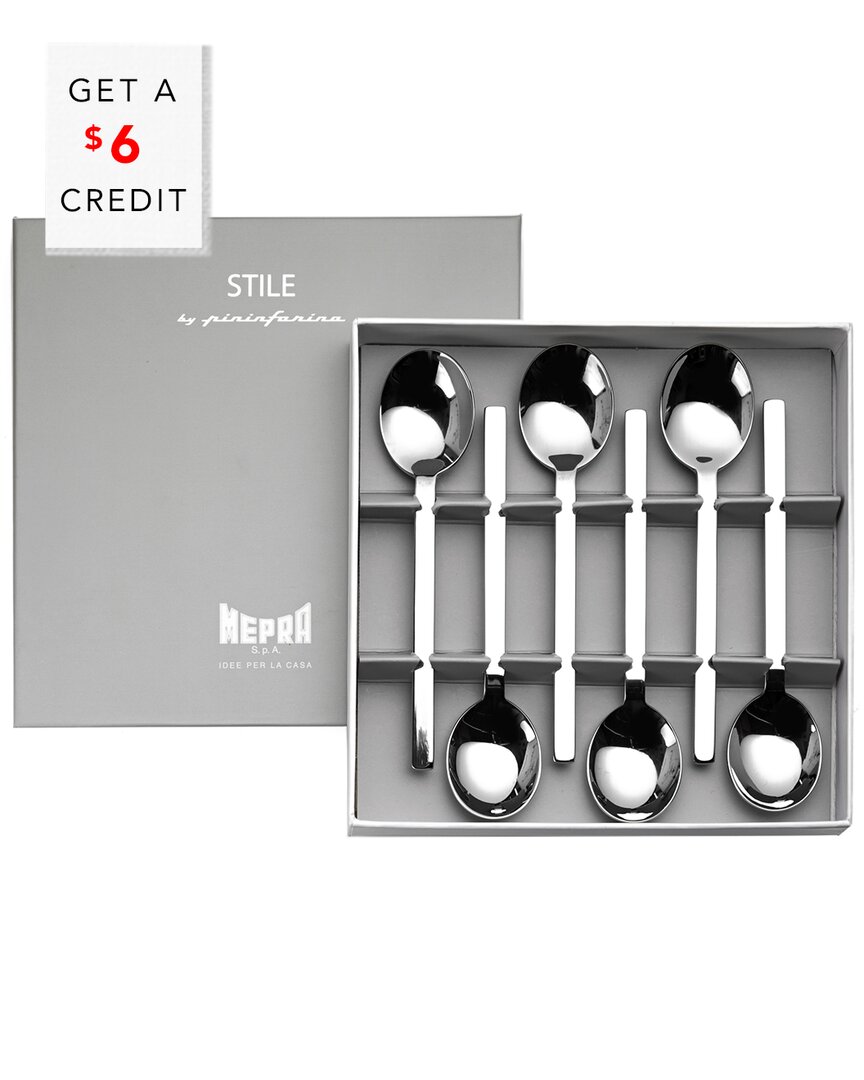 Mepra Gift Box 6pc Coffee Spoons With $6 Credit