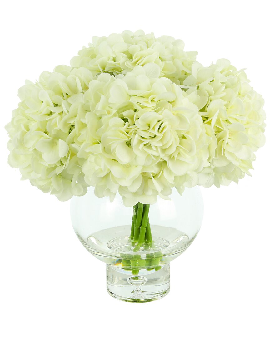 Creative Displays White Hydrangea Floral Arrangement In Multicolor