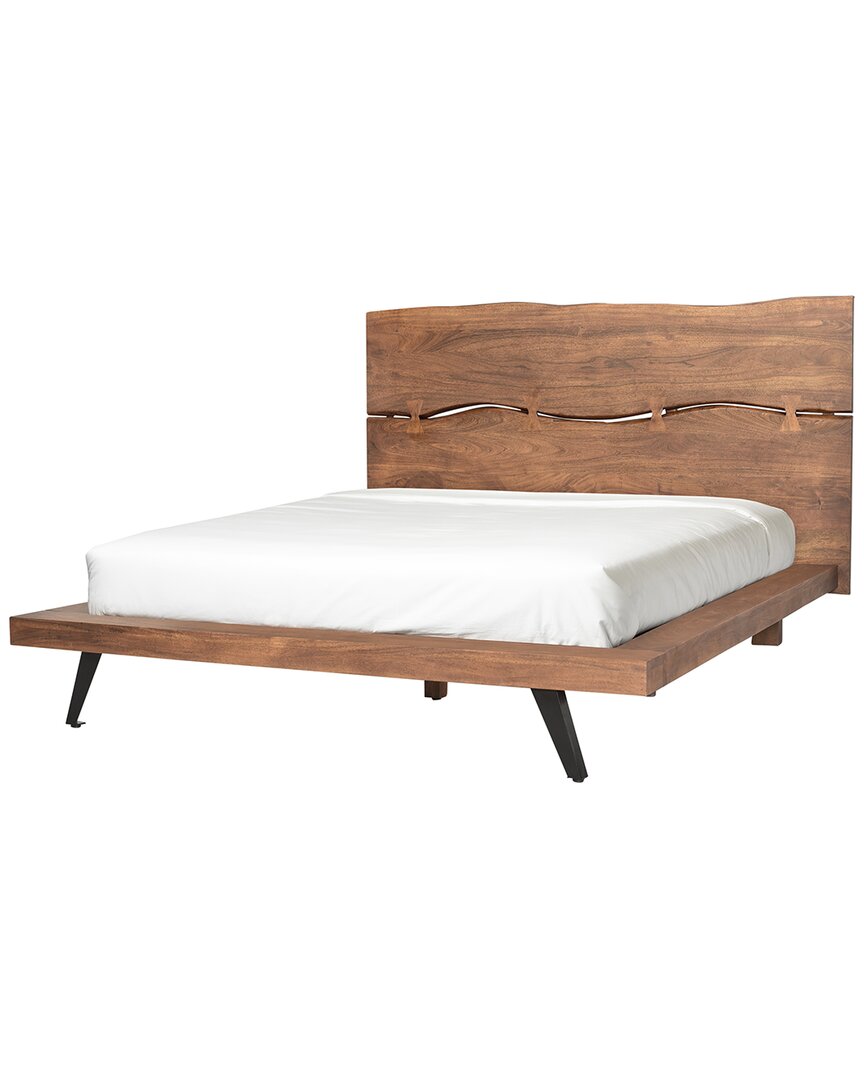 Moe's Home Collection Madagascar Platform Bed In Brown