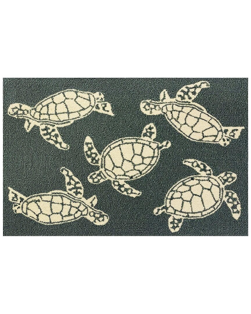 The Rug Market Multi Turtle Indoor/outdoor Doormat In Blue