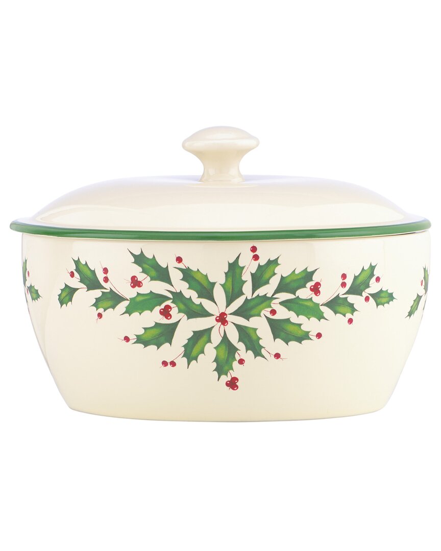 Shop Lenox Hosting The Holidays Covered Casserole In Multicolor