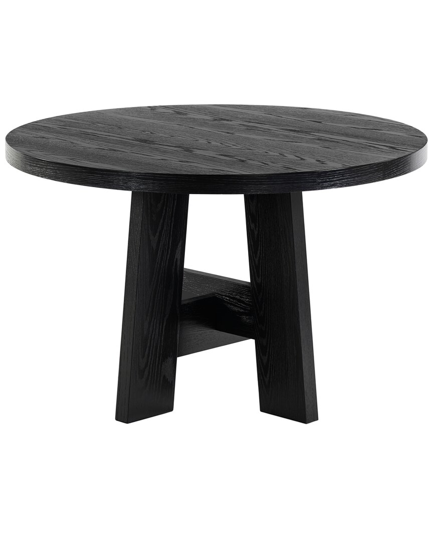 Safavieh Couture Beverley Round Wood 47 Dining Table In Black