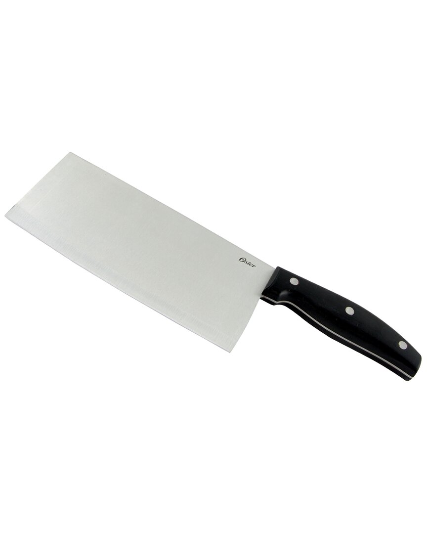 Oster Granger 7in. Fine Edge Stainless Steel Blade Cleaver In Black