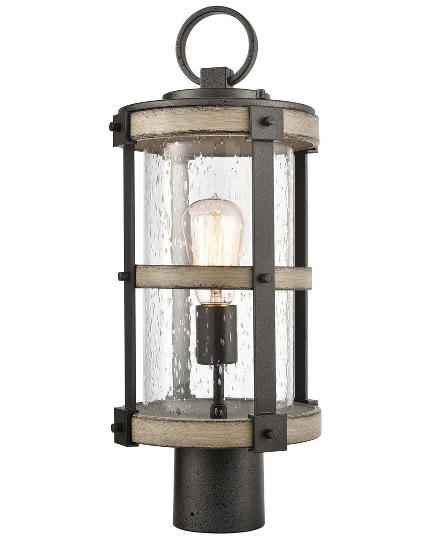 Artistic Home & Lighting Artistic Home Crenshaw 19'' High 1-light Outdoor Post Light In Silver