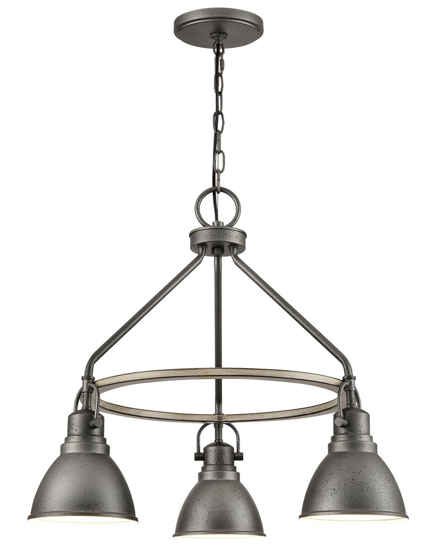 Artistic Home & Lighting Artistic Home North Shore 24in Wide 3-light Outdoor Pendant In Silver