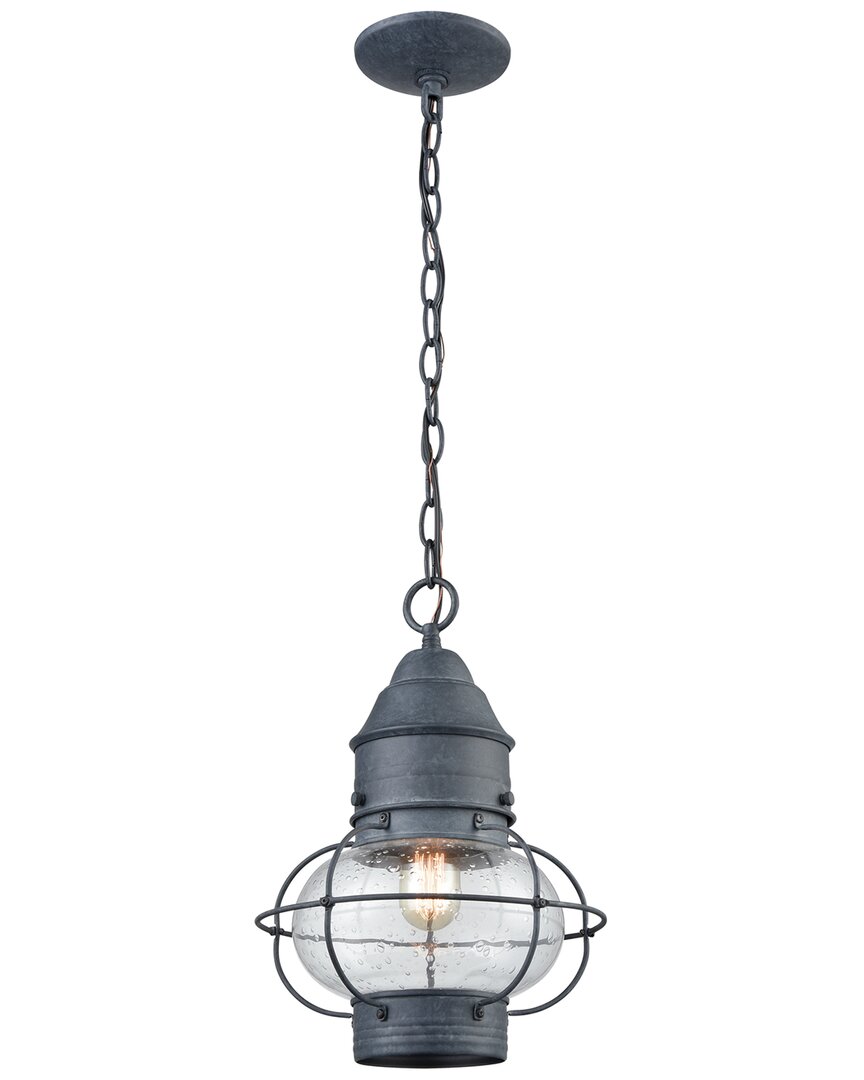 Artistic Home & Lighting Artistic Home Onion 10'' Wide 1-light Outdoor Pendant In Silver