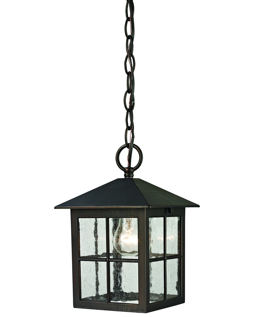 Artistic Home & Lighting Artistic Home Shaker Heights 7'' Wide 1-light Outdoor Pendant In Gold