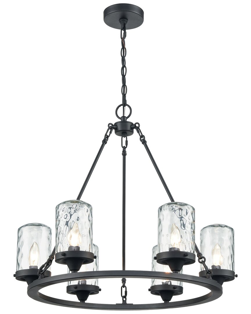 Shop Artistic Home & Lighting Artistic Home Torch 26'' Wide 6-light Outdoor Pendant In Grey
