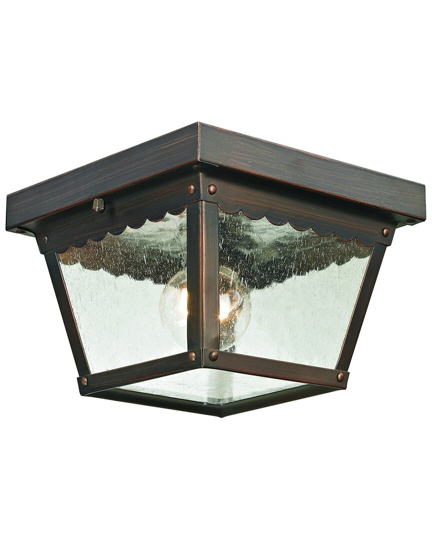 Artistic Home & Lighting Artistic Home Springfield 8'' Wide 1-light Outdoor Flush Mount In Gold