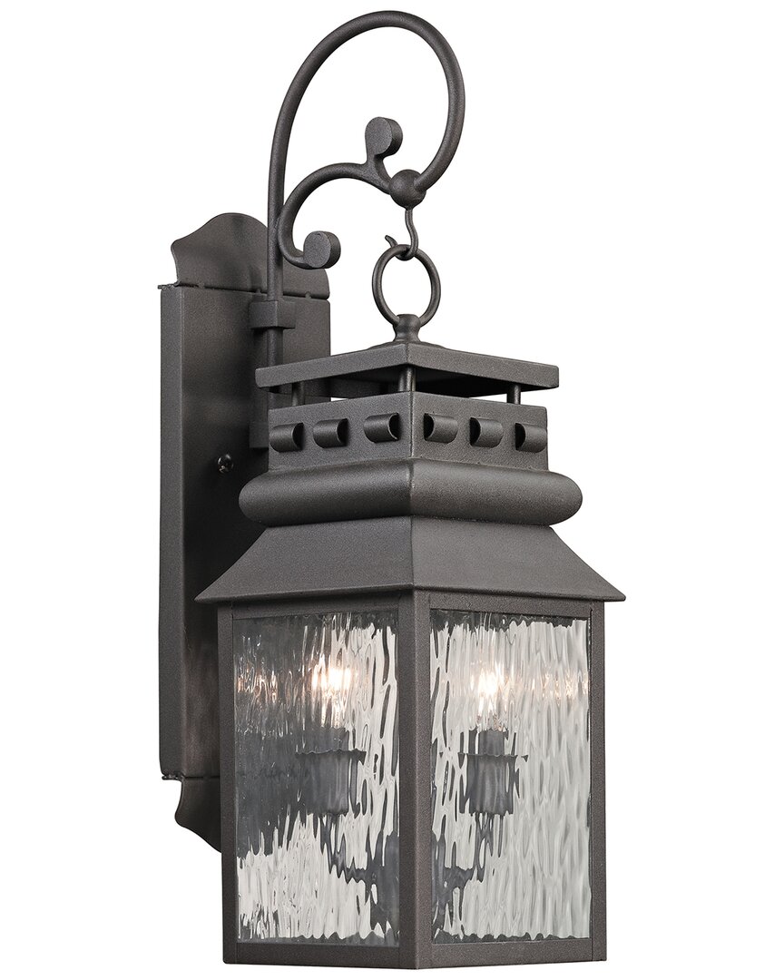 Artistic Home & Lighting Artistic Home Forged Lancaster 22'' High 2-light Outdoor Sconce In Grey