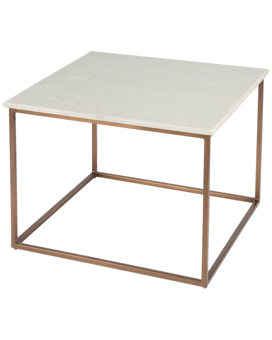 Butler Specialty Company Holland Marble & Metal Coffee Table In Gold