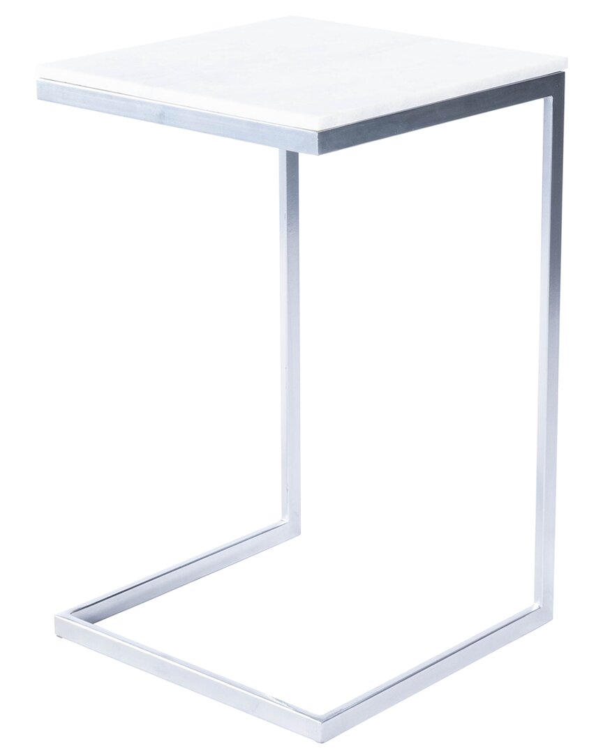Butler Specialty Company Lawler Marble Silver Accent Table