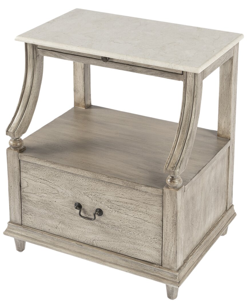 Butler Specialty Company Mabel Marble Nightstand In Grey