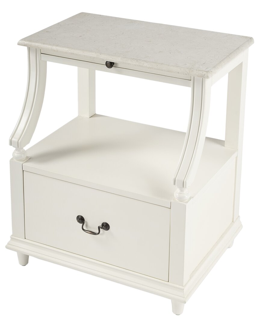Butler Specialty Company Mabel Marble Nightstand In White