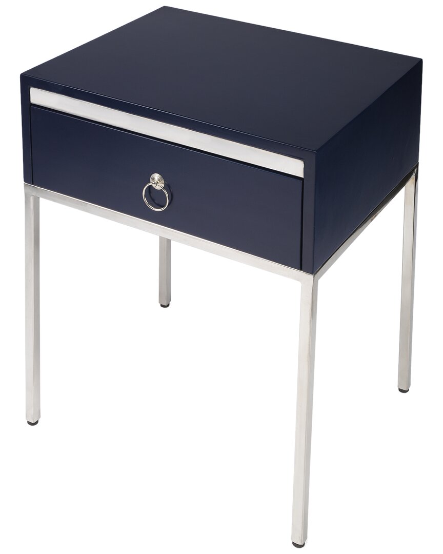 Butler Specialty Company Monika & Silver End Table In Blue