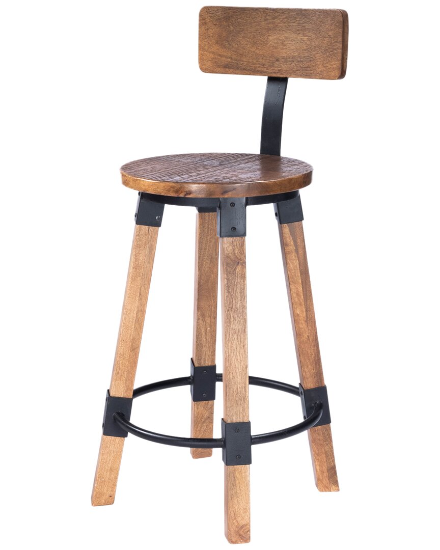 Butler Specialty Company Mountain Lodge Wood & Metal 26in Counter Stool In Brown