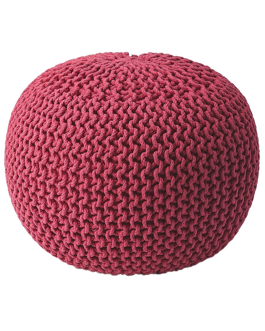 Butler Specialty Company Pincushion Woven 19in Pouffe In Pink