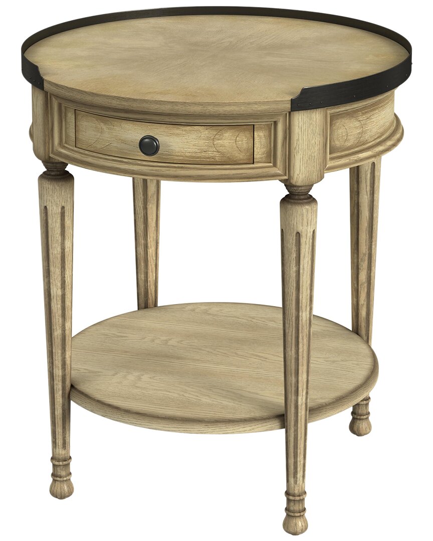 Butler Specialty Company Sampson Side Table With Storage In Beige