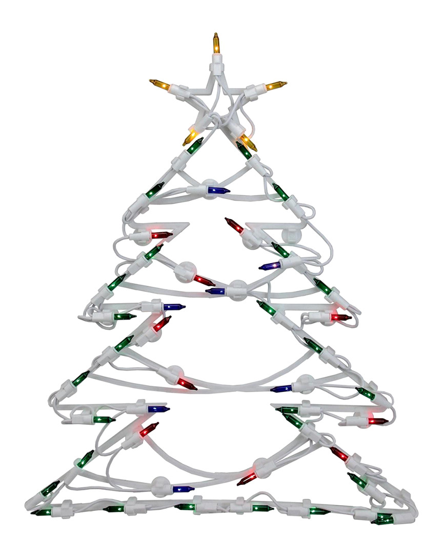 Northlight Discontinued 18in Led Lighted Tree Double Sided Christmas Window Silhouette Decoration