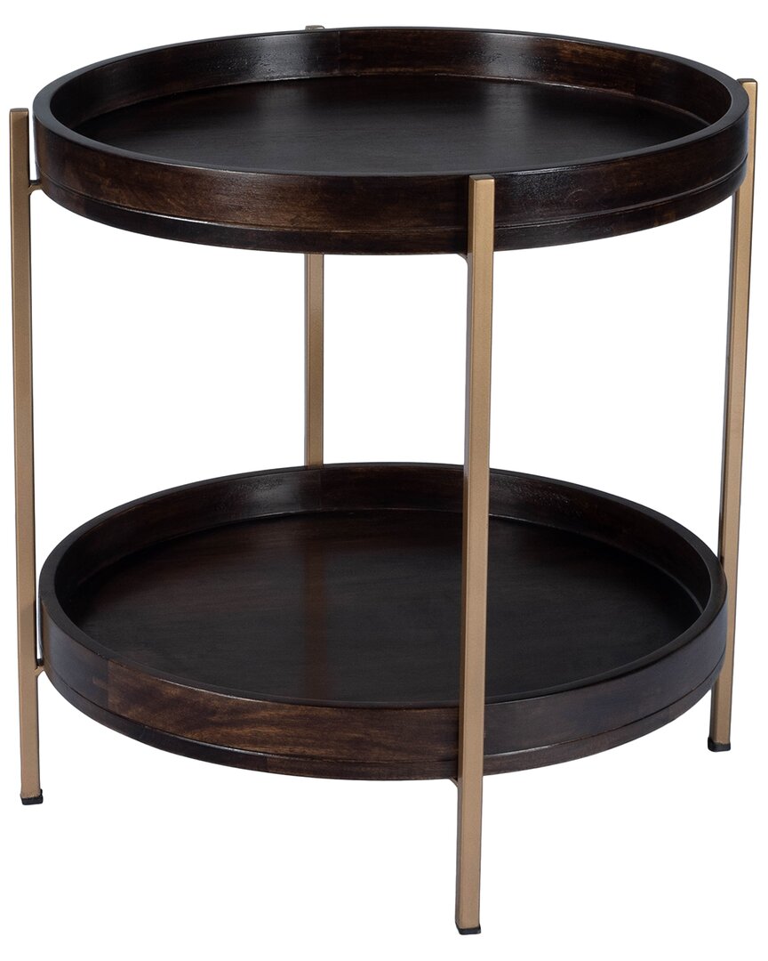 Butler Specialty Company Damirra Wood & Metal Accent Table In Brown