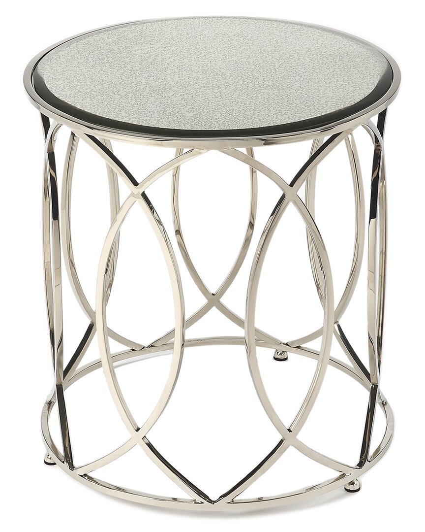 Butler Specialty Company Desiree Mirrored And End Table In Silver