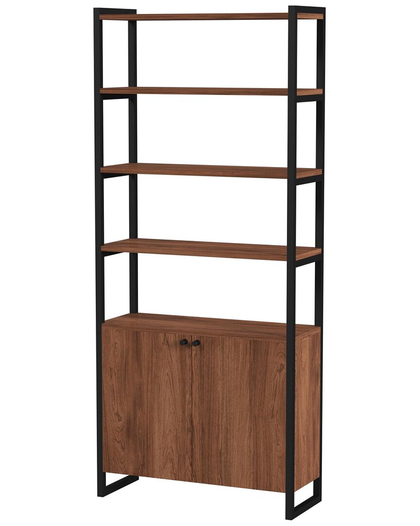 Butler Specialty Company Drake 73in Two Door Walnut Bookcase In Brown