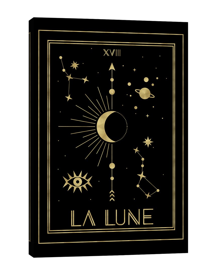Icanvas La Lune Gold Edition Wall Art By Emanuela Carratoni