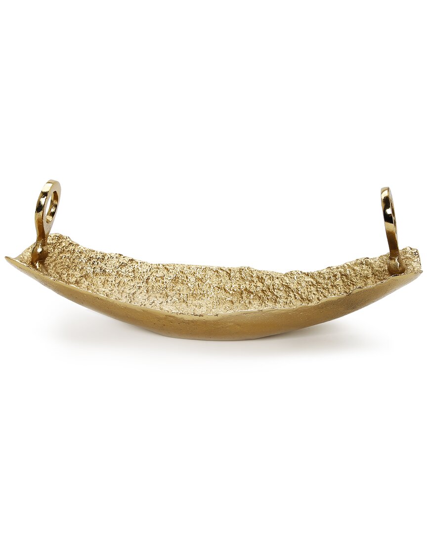 Alice Pazkus Hammered Boat Dish In Gold