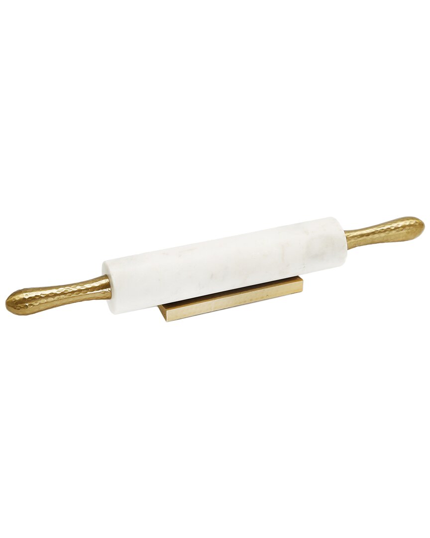 Alice Pazkus Marble Rolling Pin In White