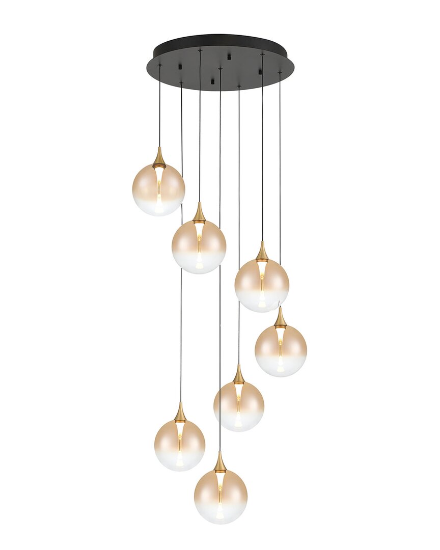 Eurofase Iissa 7-light 21in Chandelier In Gold