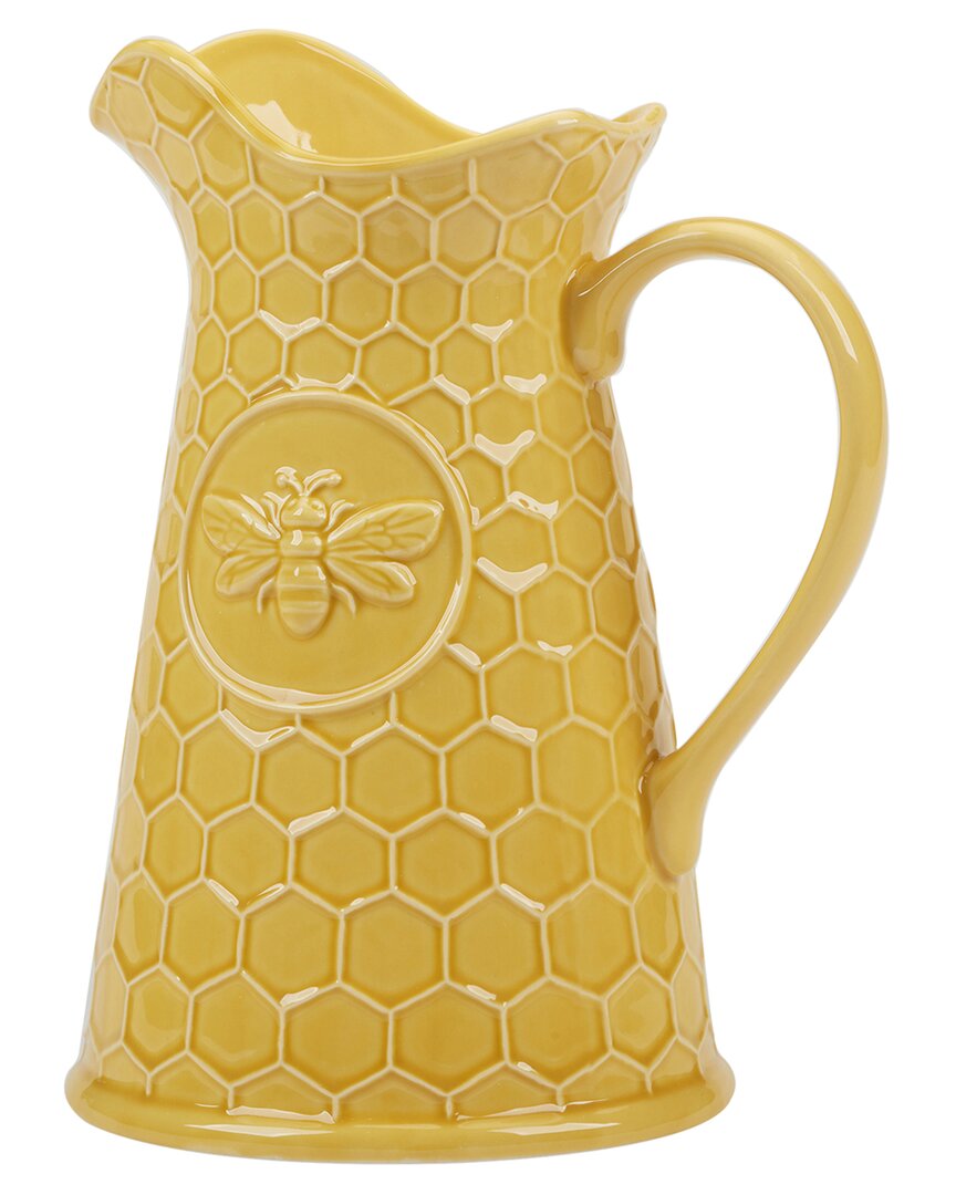 CERTIFIED INTERNATIONAL CERTIFIED INTERNATIONAL FRENCH BEES EMBOSSED HONEYCOMB PITCHER