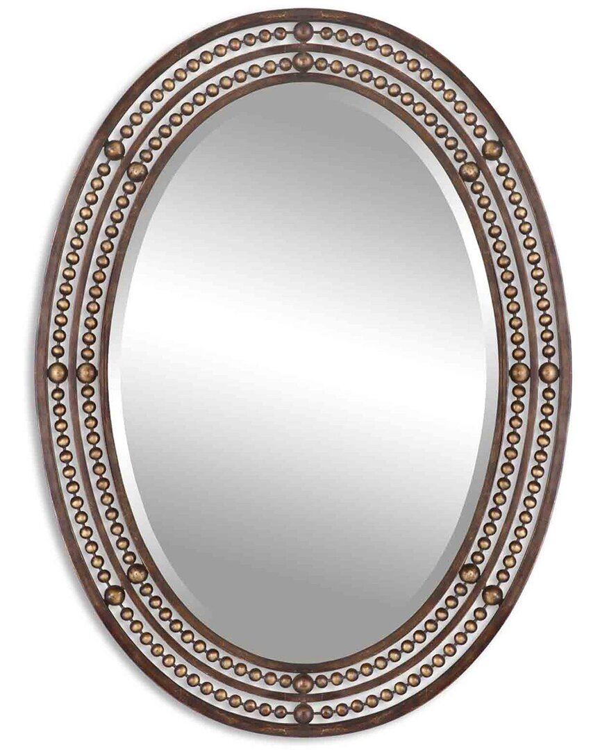 Hewson Distressed Oil Rubbed Bronze Mirror With Antiqued Gold Highlights