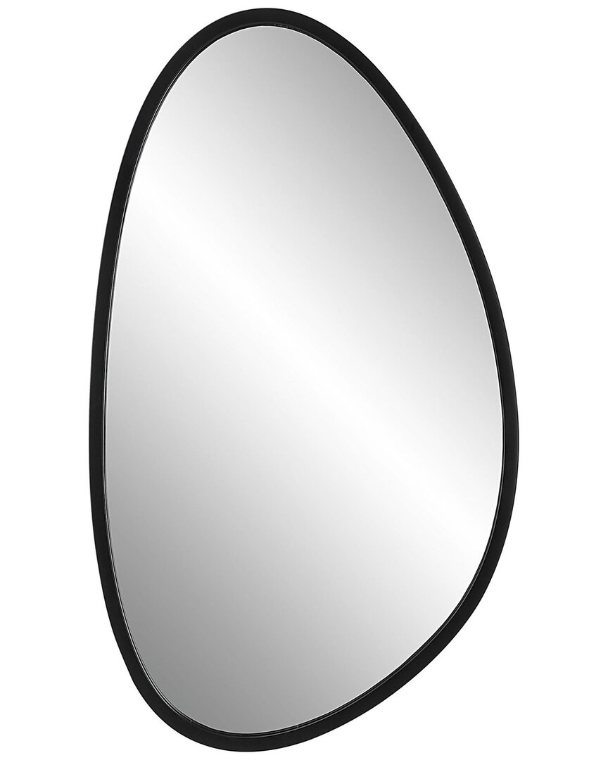 Hewson Matte Black Pvc Asymmetrical Frame Mirror