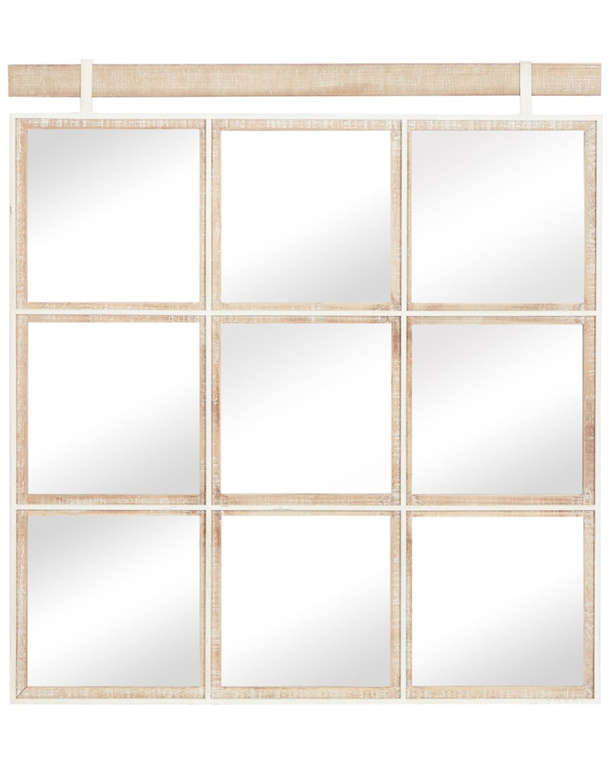 Peyton Lane Brown Wood Rustic Wall Mirror In Brown