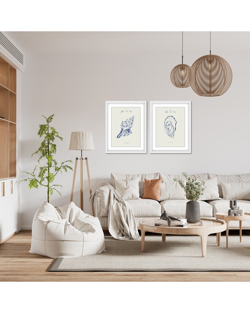 Ready2hangart Filles De La Mer- La Conchiglia Diptych By Giulia Mora Wall Art