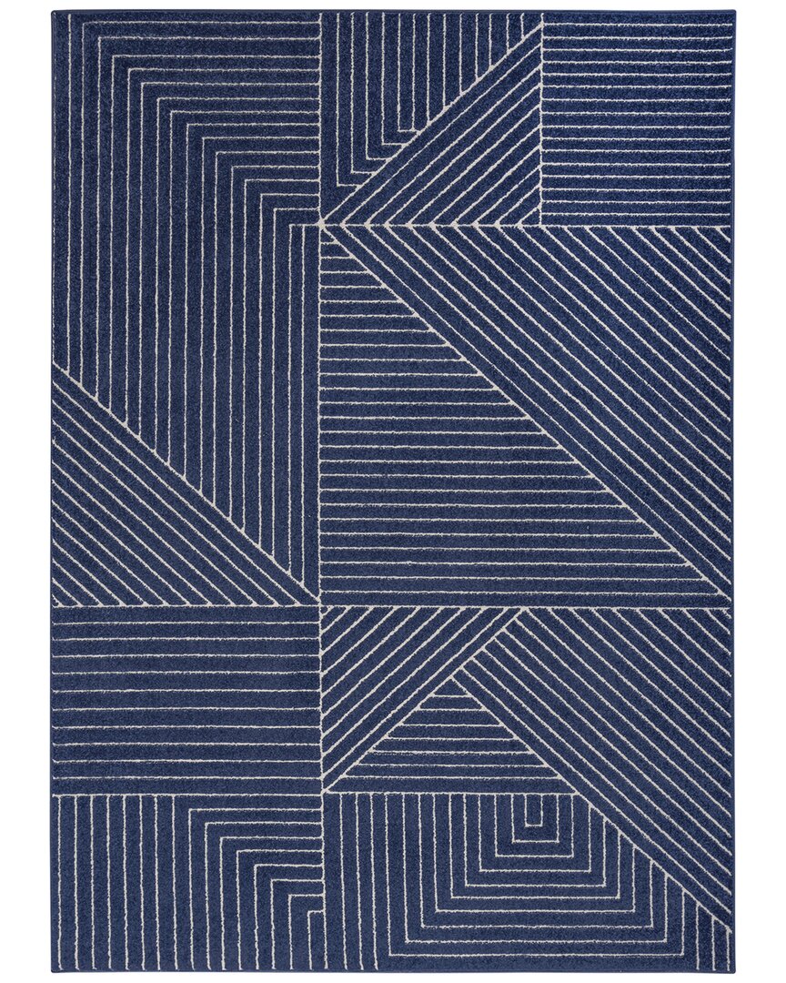 Calvin Klein Balance Modern Indoor Area Rug In Navy