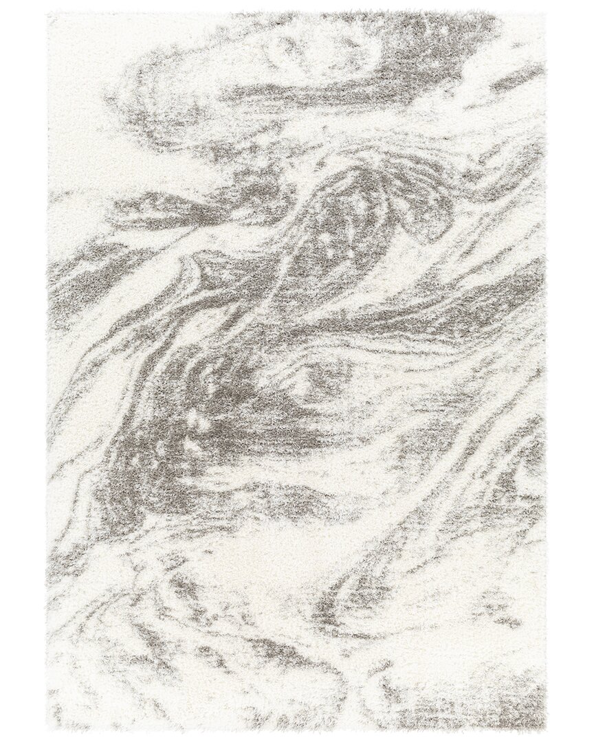 Surya Cloudy Shag Polyester Rug In Grey