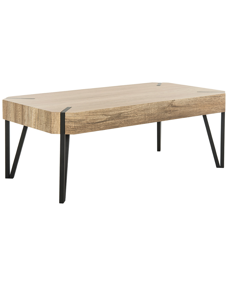 Shop Safavieh Liann Rustic Midcentury Wood Top Coffee Table