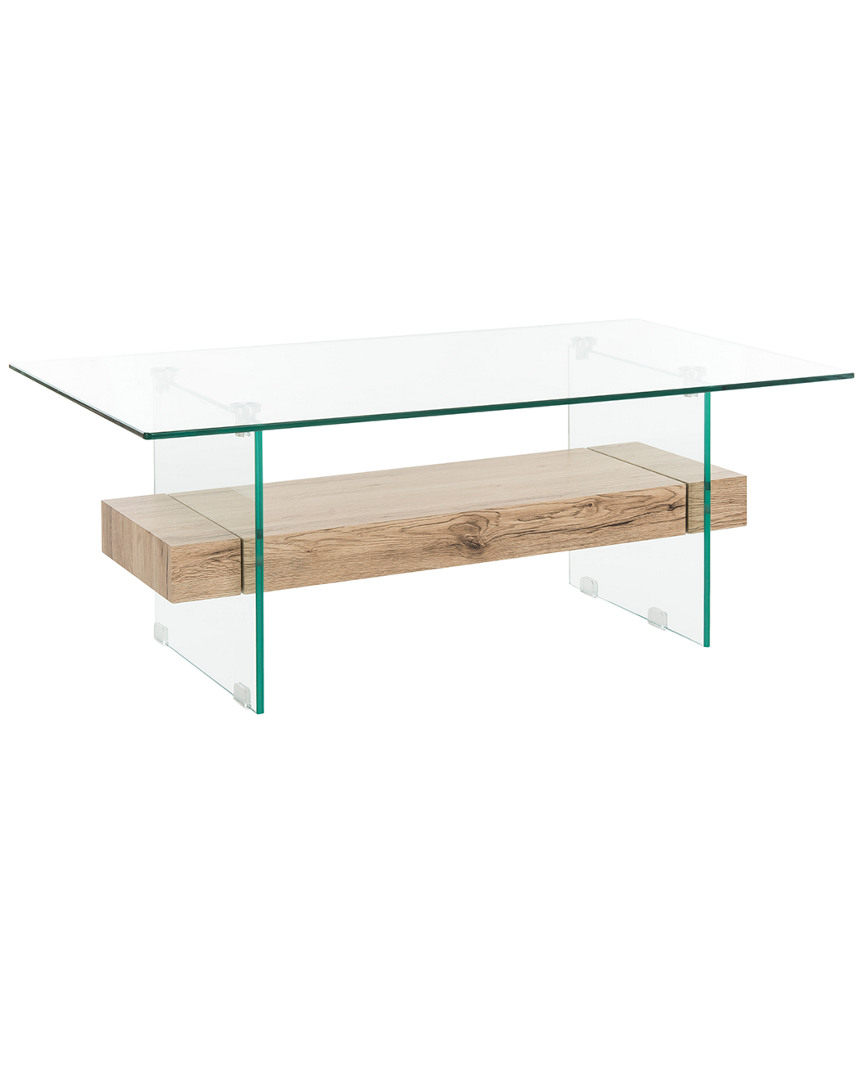 Safavieh Kayley Rectangular Modern Glass Coffee Table