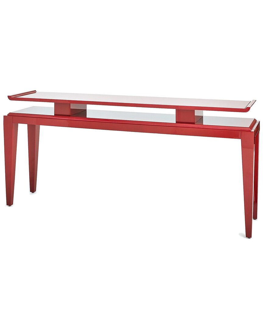 Global Views Poise Console Table-deep Red