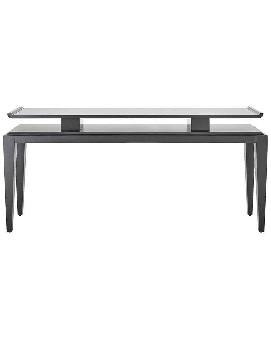 Global Views Poise Console Table-black Satin