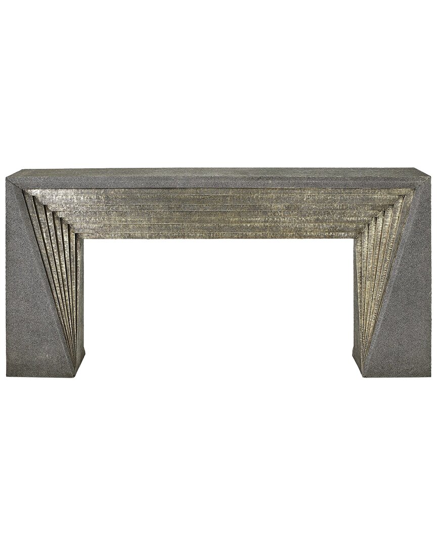 Global Views Deco Console In Silver