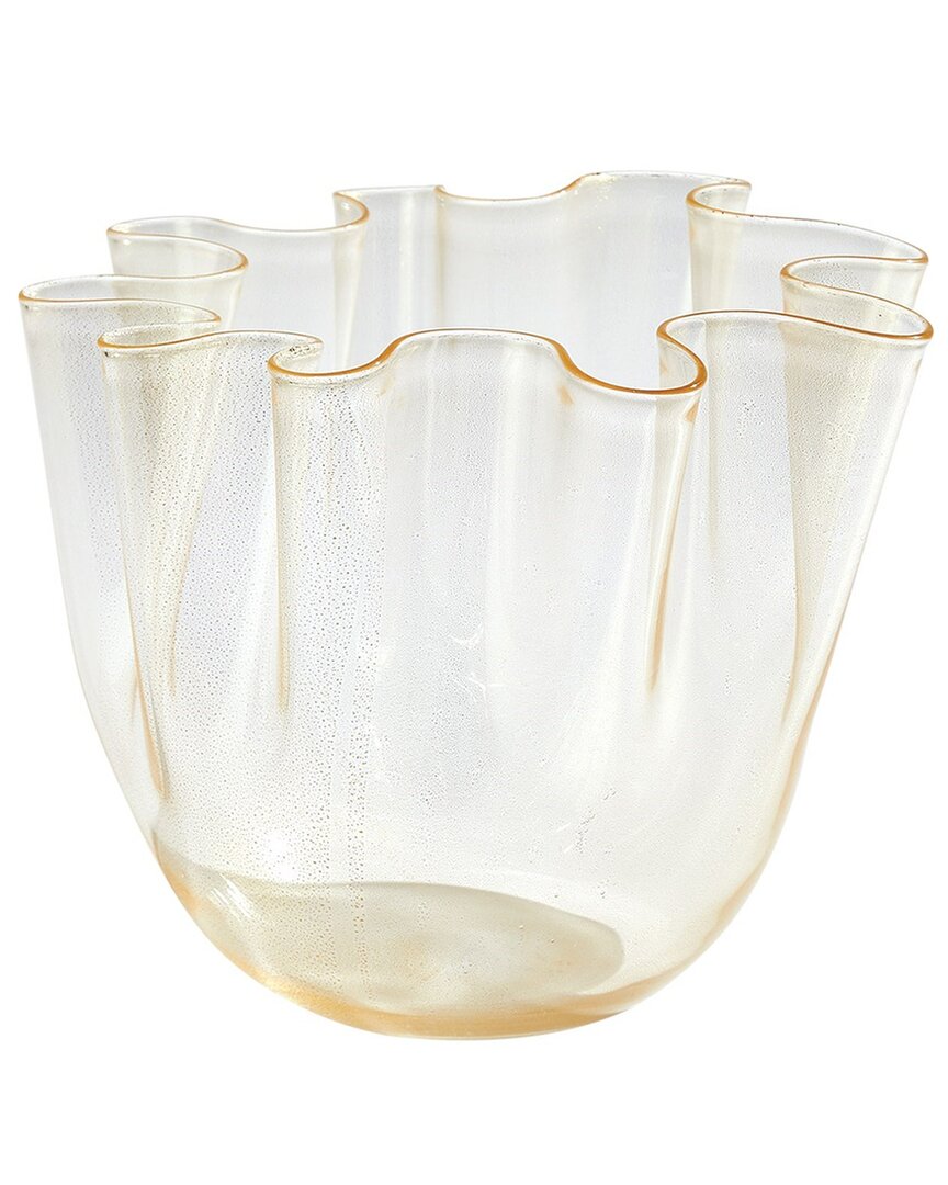 Global Views Handkerchief Vase In Gold