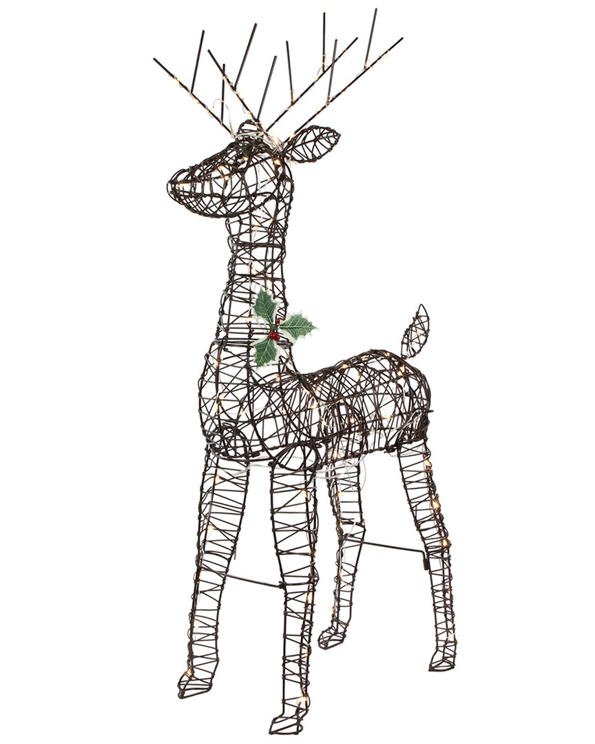 Northern Lights Northlight 45.5in Led Lighted Rattan Deer Outdoor Christmas Decoration In Brown