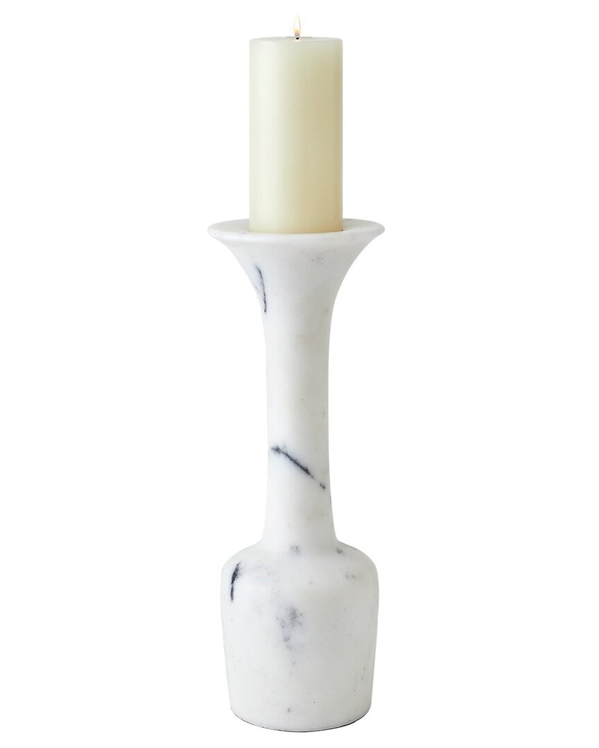 Global Views Calyx Candle Holder In White