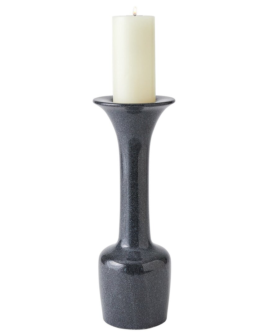 Global Views Calyx Candle Holder In Black