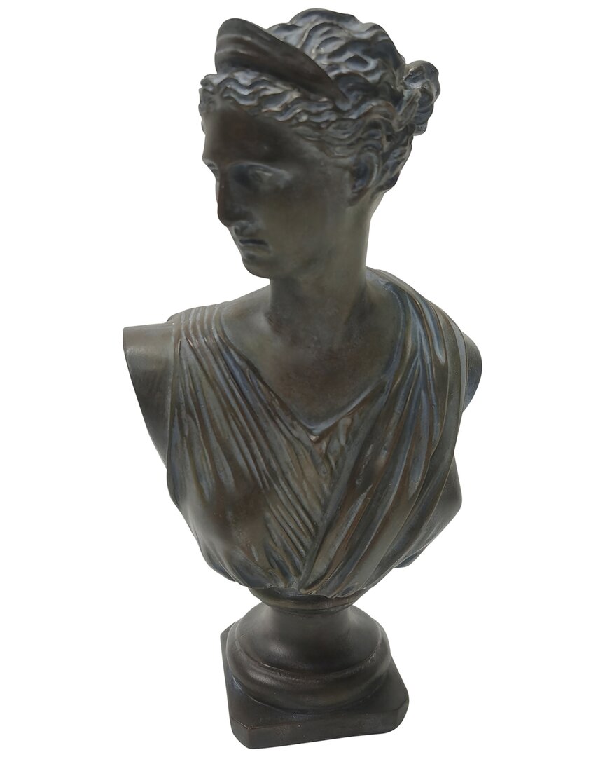Sagebrook Home 12in Grecian Bust In Bronze